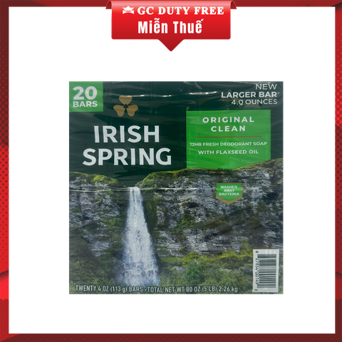 Xà bông cục  Irish Spring Bar Soap 4.0oz/20pack ( lố 20 cục)
