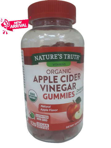 Kẹo Dẻo giấm táo hữu cơ Nature's Truth USDA Organice Apple (120 viên )