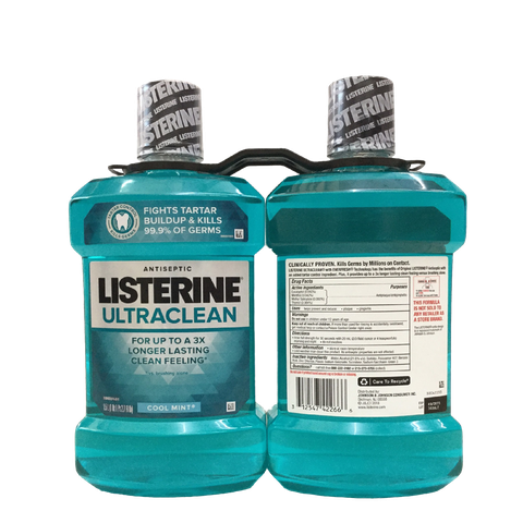 Listerine UltraClean Coolmint 1.5 Liter, 2pack