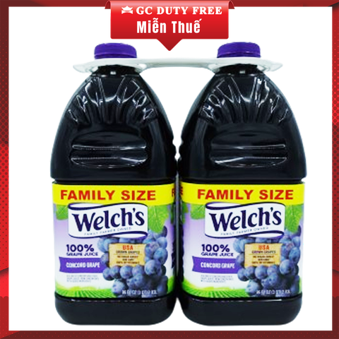 Nước ép nho nguyên chất  Welch’s 100% Grape Juice Blend, Concord Grape, 2/96oz ( lốc 2 chai)