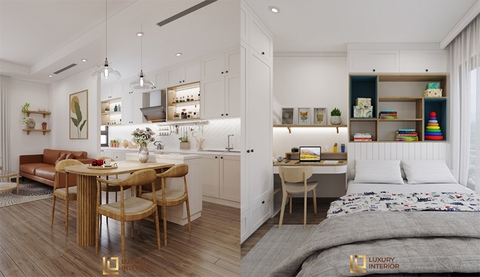 Nội thất căn hộ chung cứ 52m2 hiện đại tuyệt vời