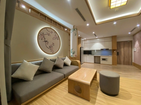 Thi công hoàn thiện nội thất căn hộ gỗ tự nhiên hiện đại phong cách Nhật Bản