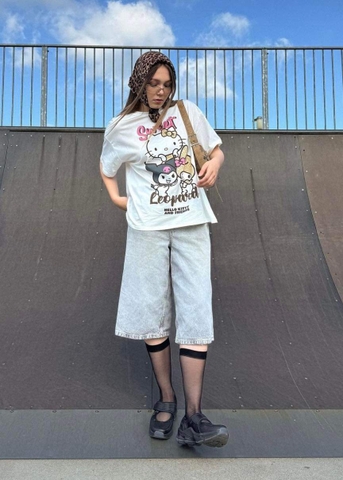 Áo thun nữ oversize Hello Kitty & My Melody năng động