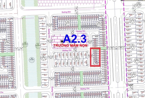 Bán liền kề 7 tầng diện tích 100m2 nhìn biệt thự khu A2.3 KĐT Thanh Hà