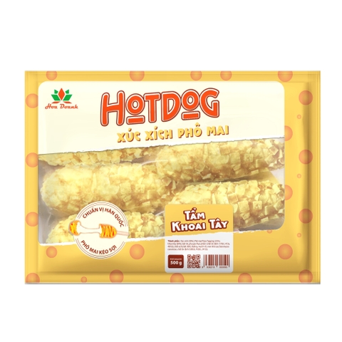 Hotdog xúc xích phô mai tẩm khoai tây Hoa Doanh 500g