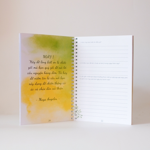 Sổ "Nhật Ký Biết Ơn"