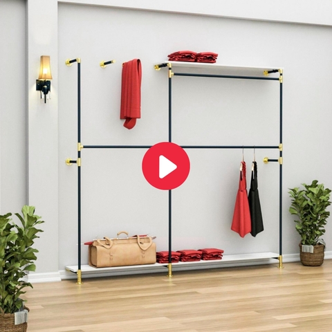 Lắp giá kệ treo quần áo thời trang