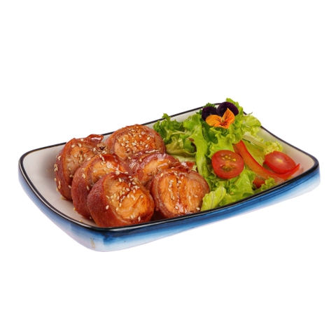 Cá Hồi Cuộn Bancon Sốt Teri Yaki cuộn tròn yêu thương