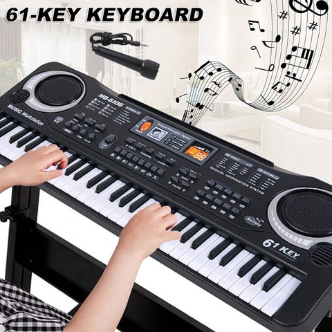 Đàn Piano điện tử cho bé 61 phím kèm micro