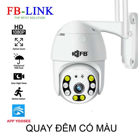 Camera IP Wifi ngoài trời FB-Link GT-5200 Full HD (App Yoosee – Ban đêm có màu) + Adapter