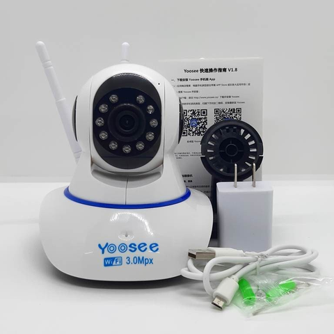 Camera IP Wifi Robo YOOSEE 3.0 3 Anten-Hộp xanh