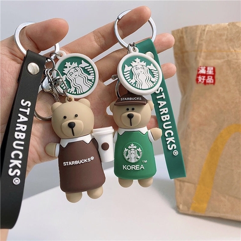 Móc chìa khoá Starbucks Korea hình gấu dễ thương