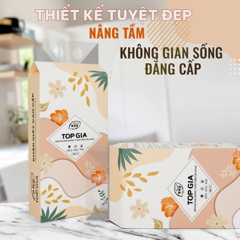 Thùng 4 gói giấy rút SẮC HẠ Topgia mẫu mới