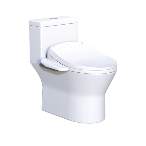 Bồn cầu 1 khối Caesar CD1374 nắp rửa điện tử TAF400H