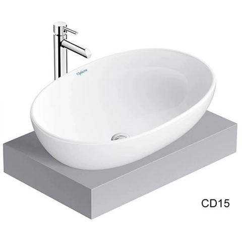Lavabo chậu rửa mặt Viglacera CD15 đặt bàn