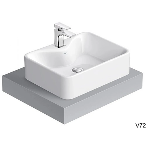 Lavabo chậu rửa mặt Viglacera V72 đặt bàn