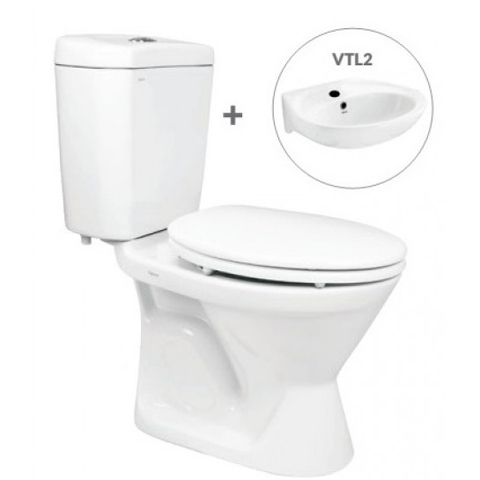Bồn cầu 2 khối Viglacera VI66 + quà tặng