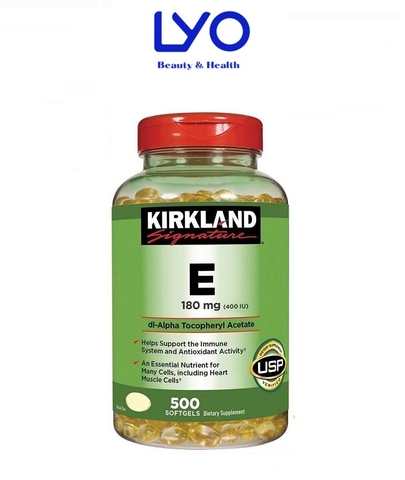 Vitamin E Mỹ Kirkland Signature E 180mg (400 IU)  500 Viên