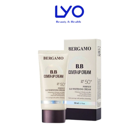 Kem Nền Che Khuyết Điểm Bergamo Perfect Bb Cover-up Cream SPF 50+/PA+++ Kiềm Dầu, Bền Màu & Lâu Trôi Hàn Quốc 50ml