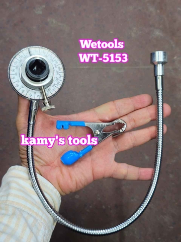 Dụng cụ đồng hồ đo góc quay lực siết bulong đồng hồ đo góc siết có kẹp 1/2 inch Wetools WT-5153