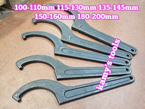 Cờ lê móc mở chén cổ 100-110mm 115-130mm 135-145mm 150-160mm 165-170mm 180-200mm Wetools WTHS100110 WTHS115130 WTHS135145 WTHS150160 WTHS180200