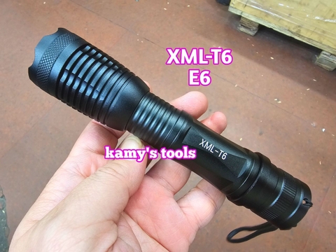Đèn pin siêu sáng 5 chế độ XML-T6 E6 UltraFire dài 135-156mm