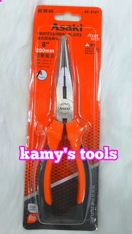 Kìm nhọn kiểu đức Asaki 6 inch 8 inch AK-8105 AK-8107, kềm nhọn