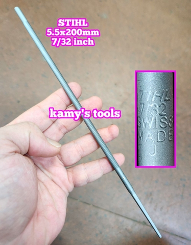 Giũa dũa tròn mài lưỡi cưa xích 5.5mm 7/32 inch STIHL dài 200mm