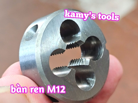 Bàn ren M12x1.0 M12x1.25 M12x1.5 M12x1.75 L+R+T (LRT) dụng cụ tạo ren ngoài bulong