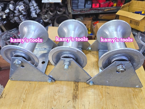Con lăn kéo cáp điện loại 3 con thẳng hàng hàng nhập khẩu loại dày cao cấp con lăn nhôm kamytools