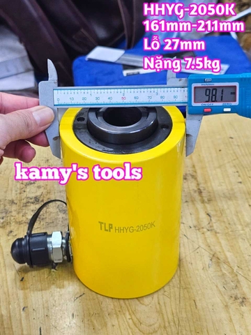 HHYG-2050K Kích thủy lực có lỗ rỗng tâm TLP 20 tấn hành trình 50mm lỗ 27mm 161mm-211mm