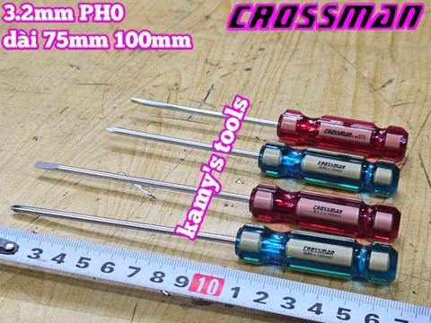 Tua vít bake dẹp 3.2mm PH0 Crossman dài 75mm 100mm 45-327 45-307 45-330 45-310