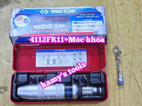 Bộ tua vít đóng tự động 4 mũi cao cấp Kingtony 4112FR 4112FR11 4112FR13 4112FR14