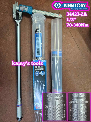 Cần siết lực Kingtony 34423-2A 70-340Nm Đầu Vuông 1/2 Inch