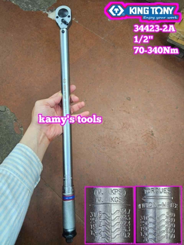 Cần siết lực Kingtony 34423-2A 70-340Nm Đầu Vuông 1/2 Inch