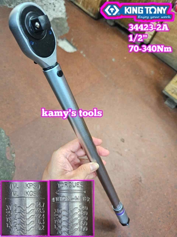 Cần siết lực Kingtony 34423-2A 70-340Nm Đầu Vuông 1/2 Inch