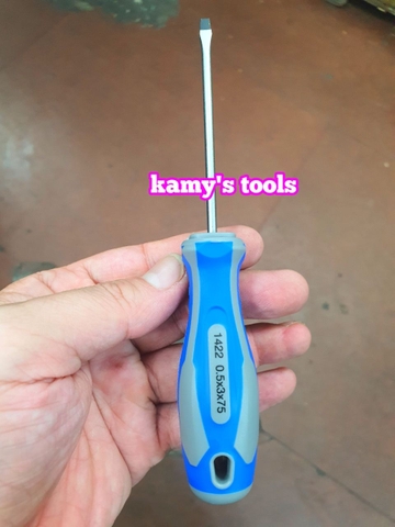 Tua vít dẹp cán cao su Kingtony 3.2mm dài 75mm Kingtony model 14220303