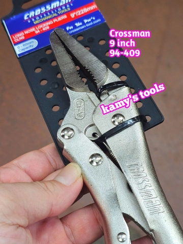 Kìm bấm chết mỏ mũi nhọn dài 9 inch 228mm Crossman 94-409 mỏ dài 0-60mm