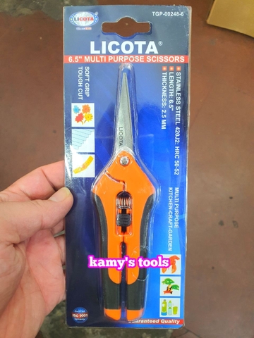 Kéo cắt cành cây Licota mỏ cong 8 inch TGP-00387 ,  mỏ thẳng 8 inch TGP-00248 hoặc 6 inch TGP-00248-6 ( kéo tỉa cành)