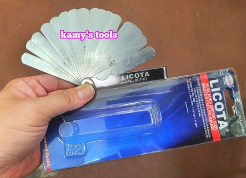 Thước Căn Lá, Thước Lá Căn Chỉnh Cò Xu Pắp Licota 25 lá Ata-0074d, Thước lá đo khe hở