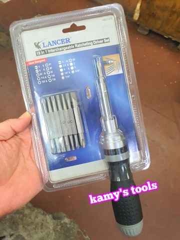 Bộ Tua Vít Tự Động Đa Năng Đảo Chiều Lancer 19 Chức Năng H6019-E, Tu Vít, Tô Vít