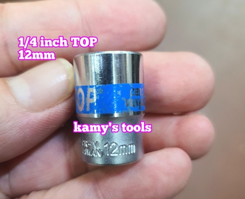 Đầu tuýp đầu khẩu ngắn 1/4 inch lục giác TOP chính hãng 5mm 6mm 7mm 8mm 9mm 10mm 11mm 12mm 13mm 14mm (lẻ từng cục)