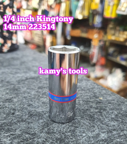 Đầu tuýp đầu khẩu dài 1/4 inch Kingtony 4mm 4.5mm 5mm 5.5mm 6mm 7mm 8mm 9mm 10mm 11mm 12mm 13mm 14mm model 2235