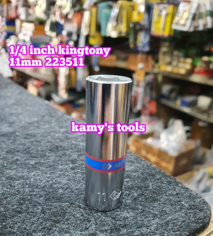 Đầu tuýp đầu khẩu dài 1/4 inch Kingtony 4mm 4.5mm 5mm 5.5mm 6mm 7mm 8mm 9mm 10mm 11mm 12mm 13mm 14mm model 2235