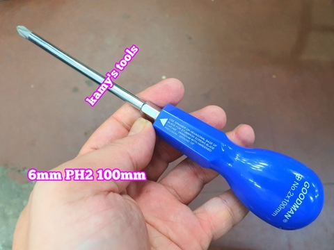 Tua vít bake dẹp Goodman 6mm Taiwan dài 38mm 100mm 150mm 200mm 250mm 300mm