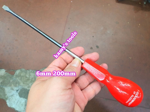 Tua vít bake dẹp Goodman 6mm Taiwan dài 38mm 100mm 150mm 200mm 250mm 300mm