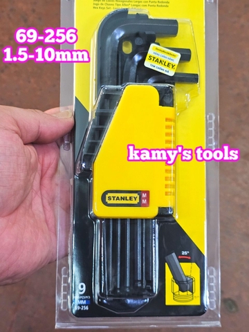 Bộ Lục Giác Stanley 9 Cây Đầu Bi 69-256 1.5-10mm