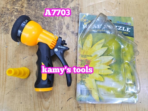 SÚNG XỊT NƯỚC RỬA XE TĂNG ÁP LỰC 6 CHẾ ĐỘ, SÚNG XỊT NƯỚC TƯỚI CÂY BARKER TAIWAN A7703