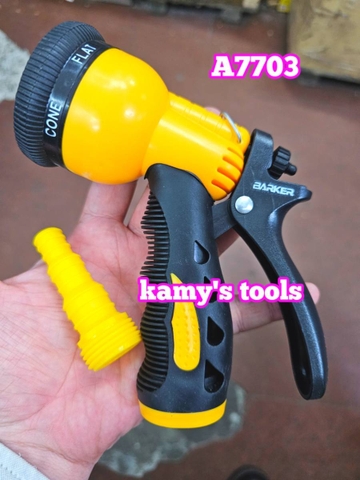 SÚNG XỊT NƯỚC RỬA XE TĂNG ÁP LỰC 6 CHẾ ĐỘ, SÚNG XỊT NƯỚC TƯỚI CÂY BARKER TAIWAN A7703