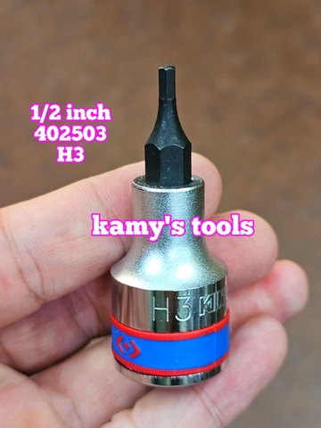 Đầu tuýp khẩu lục giác lú đầu 1/2 inch Kingtony H3 H4 H5 H6 H7 H8 H10 H12 H14 H17 H19 402503 402504 402505 402506 402507 402508 402510 402512 402514 402517 402519